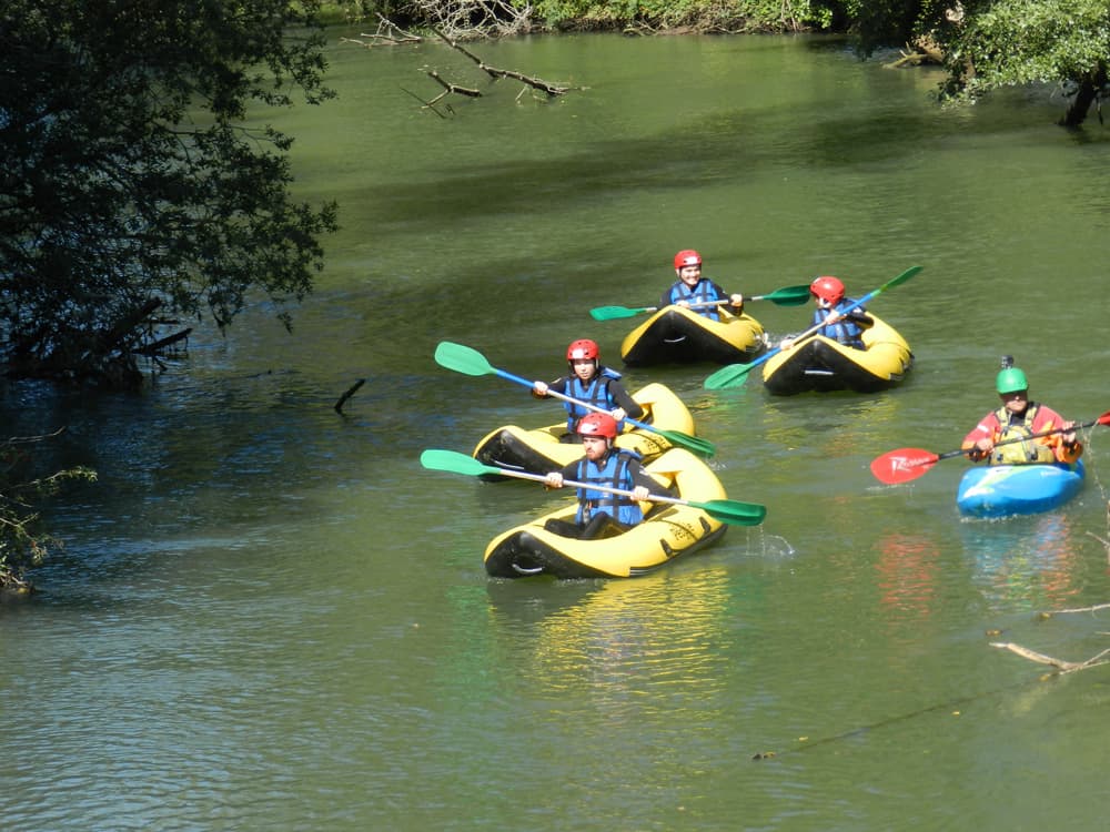 Canoaraft on the Río Ebro, Cantabria